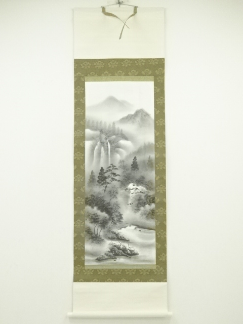 掛け軸 昭耀 蓬萊山 絹本 希少 軸装 茶道具 掛軸 美品 です。 道具 ] - 道具 水墨山水 肉筆絹本掛軸（保護箱）ネットショップ圭